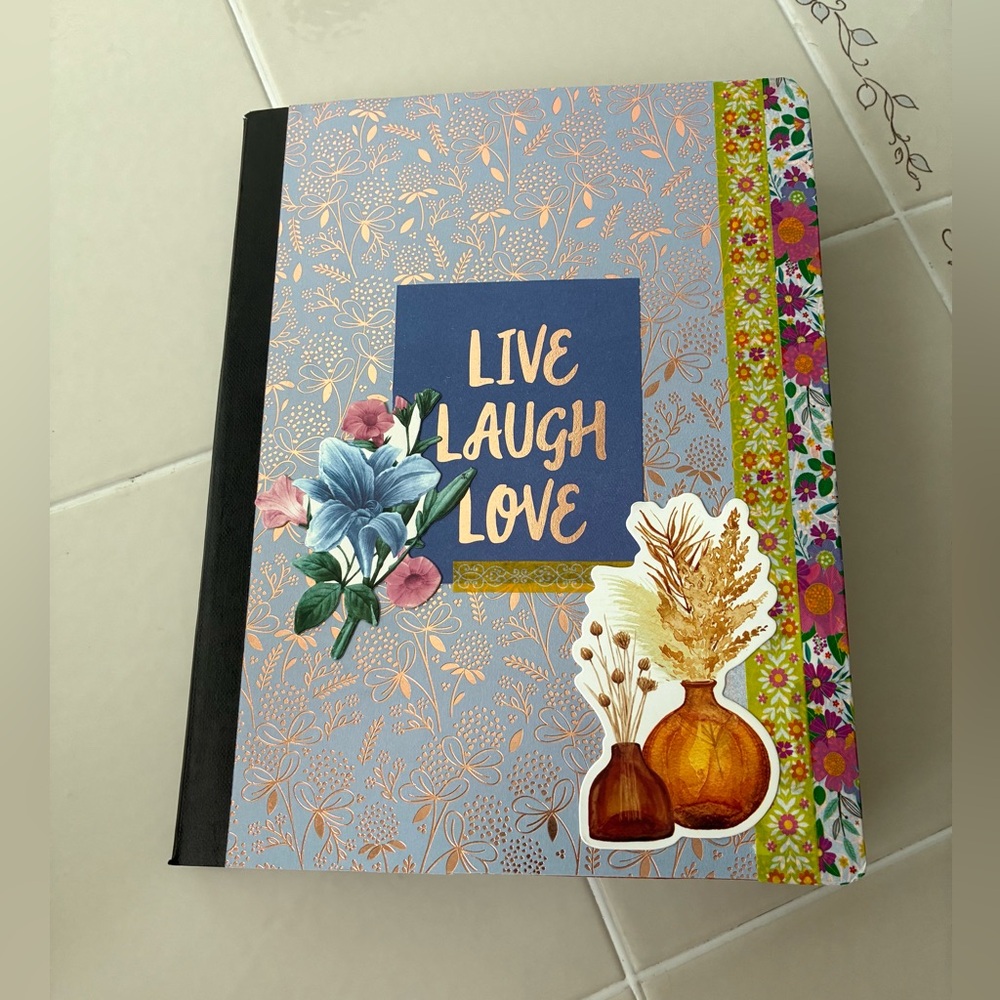 Handmade Floral Decorative Composition Notebook
